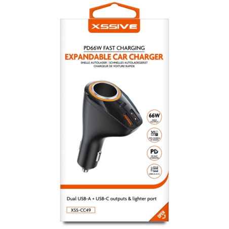 Chargeur Voiture 66W Xssive XSS-CC49 | Smarty Paris 18e